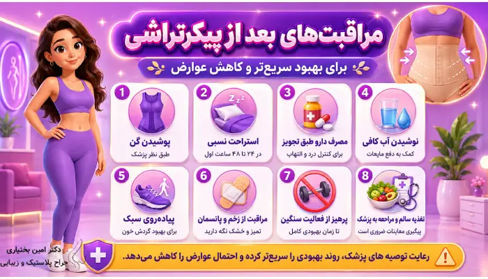 مراقبت های بعد از پیکرتراشی