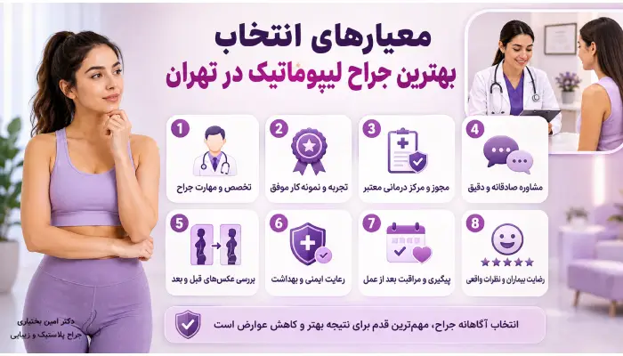 معیارهای انتخاب بهترین جراح لیپوماتیک در تهران